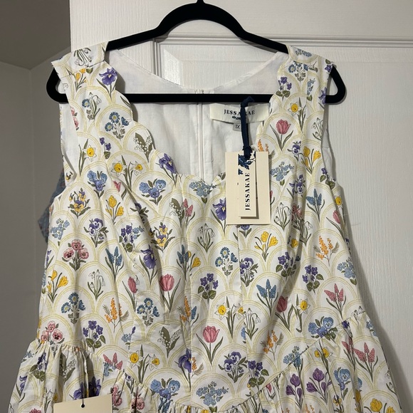 JessaKae Nantucket Grove Cream Floral Midi Dress - Picture 3 of 5